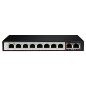 D-Link DGS-F1010P 10-Port Gigabit PoE Switch with 8 Long Reach PoE Ports and 2 Uplink Ports