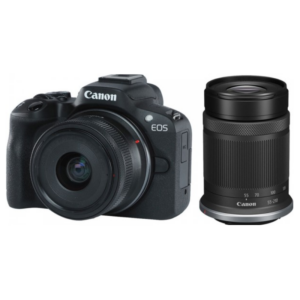 Canon EOS R50 Mirrorless Camera with 18-45mm & 55-210mm Dual Lens Kit