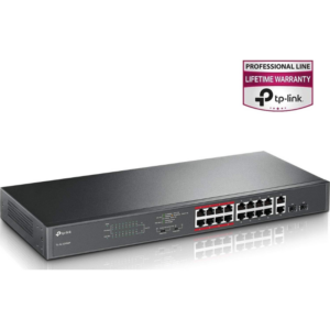 TP-Link (TL-SL1218MP) 18-Port 10/100Mbps Desktop/Rackmount Switch with 16-Port PoE+