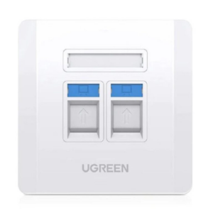 UGREEN Dual-Port Wall Plate White (NW144)