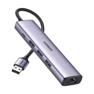 UGREEN USB-C to Gigabit Ethernet + 3-Port USB 3.0 Hub - CM475
